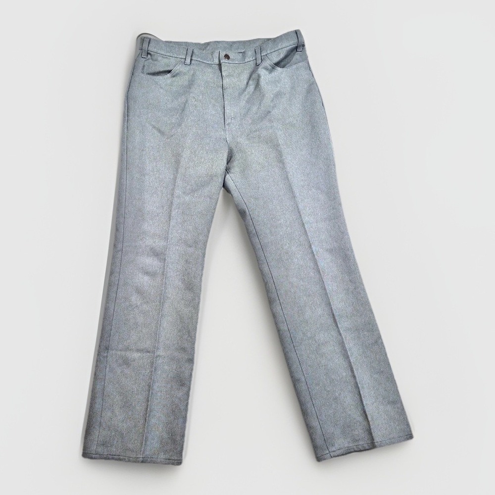 Levi's Action Slacks Mens 38x32 Grey Vintage Straight Leg Trousers Pants